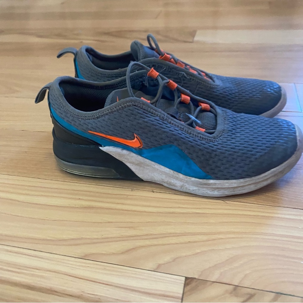 Nike Charcoal and Bright Orange Athletic Shoes